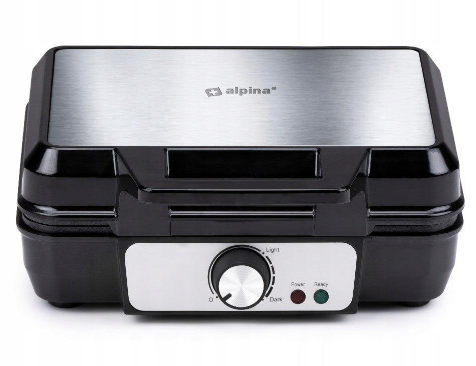 Waffle Iron Alpina ED-223258 1000 W black Power rating 1000 W