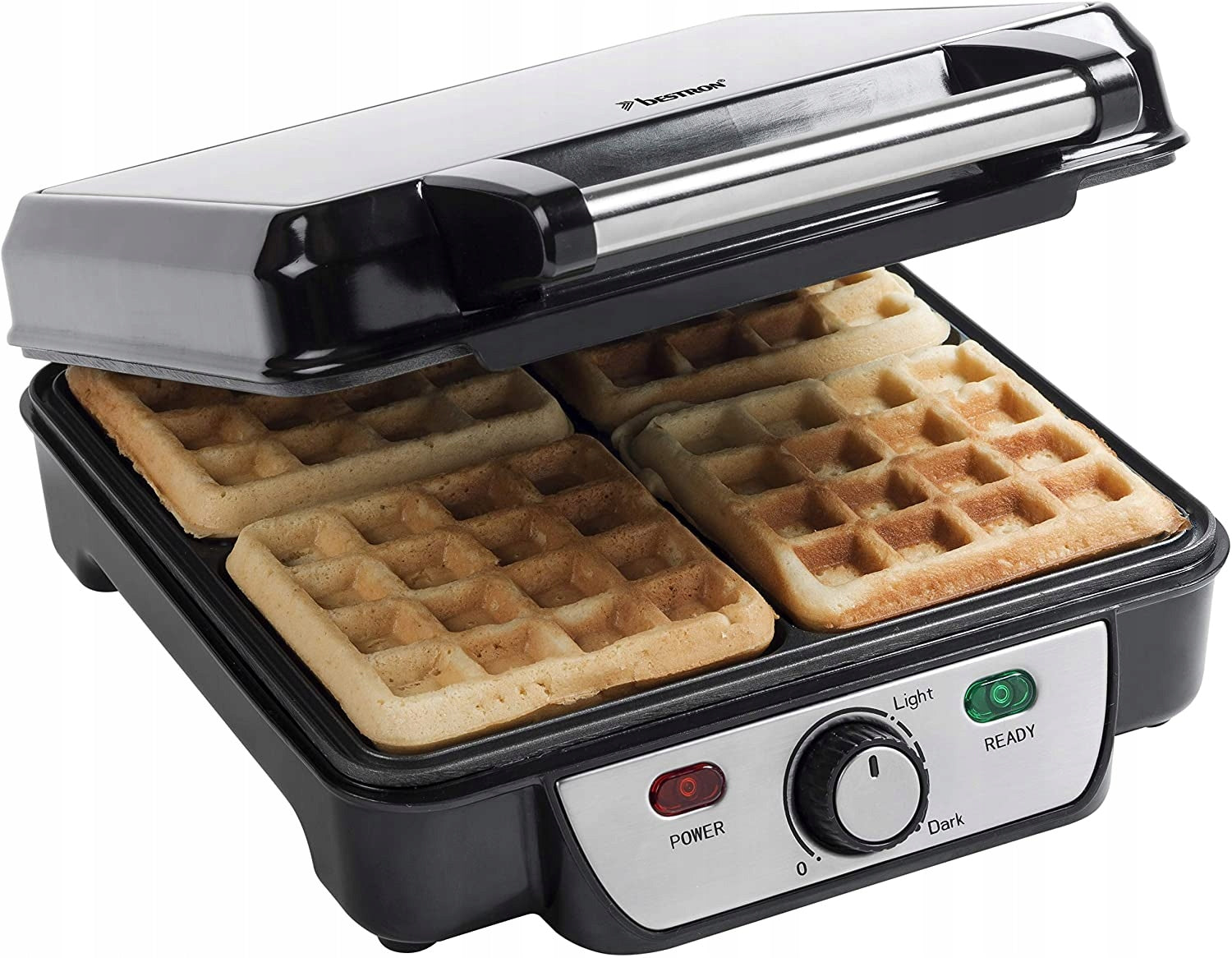 Waffle Iron Bestron ASW281 1100 W silver/grey Brand Bestron