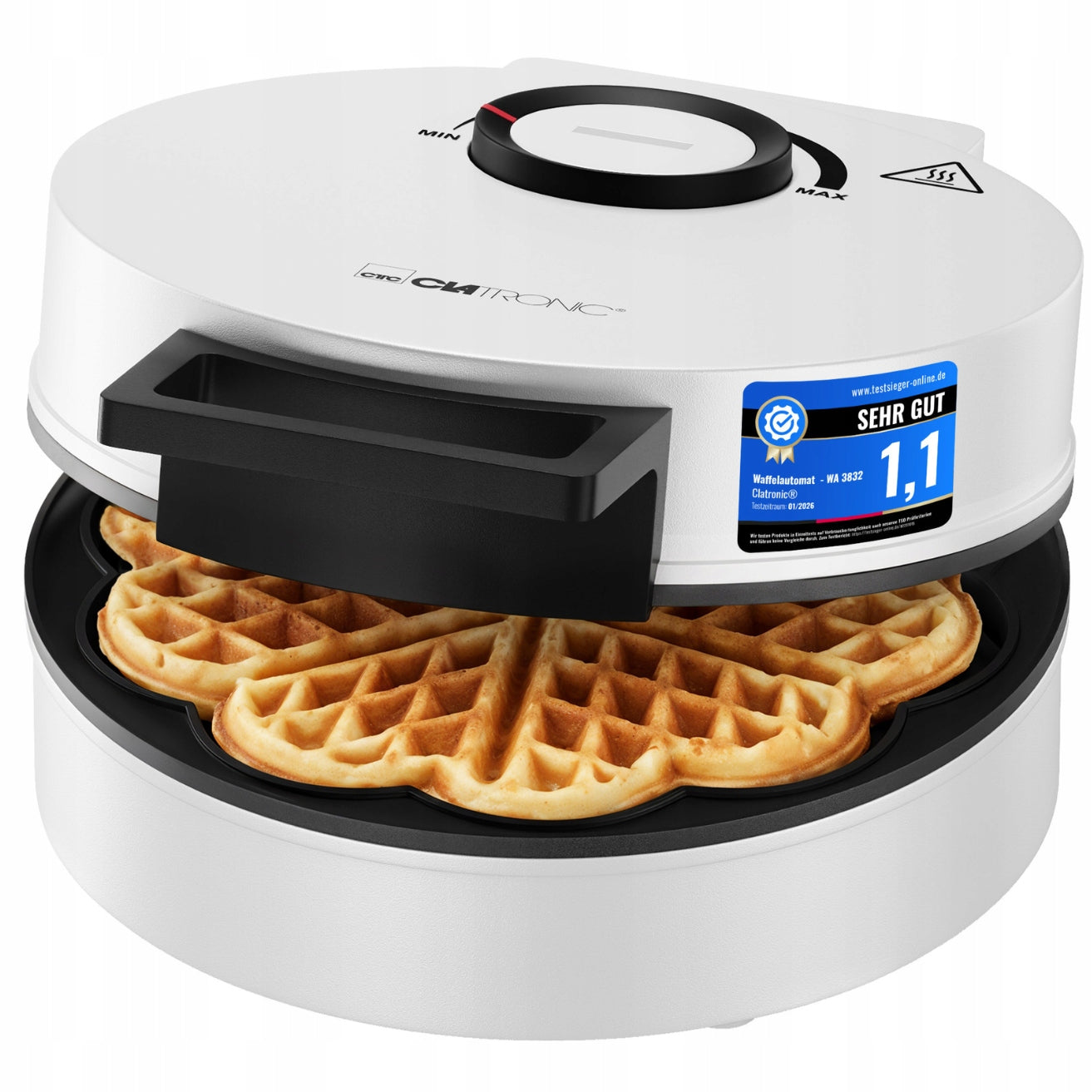 Waffle Iron Clatronic WA 1200W non-stick coating temperature control Power rating 1200 W
