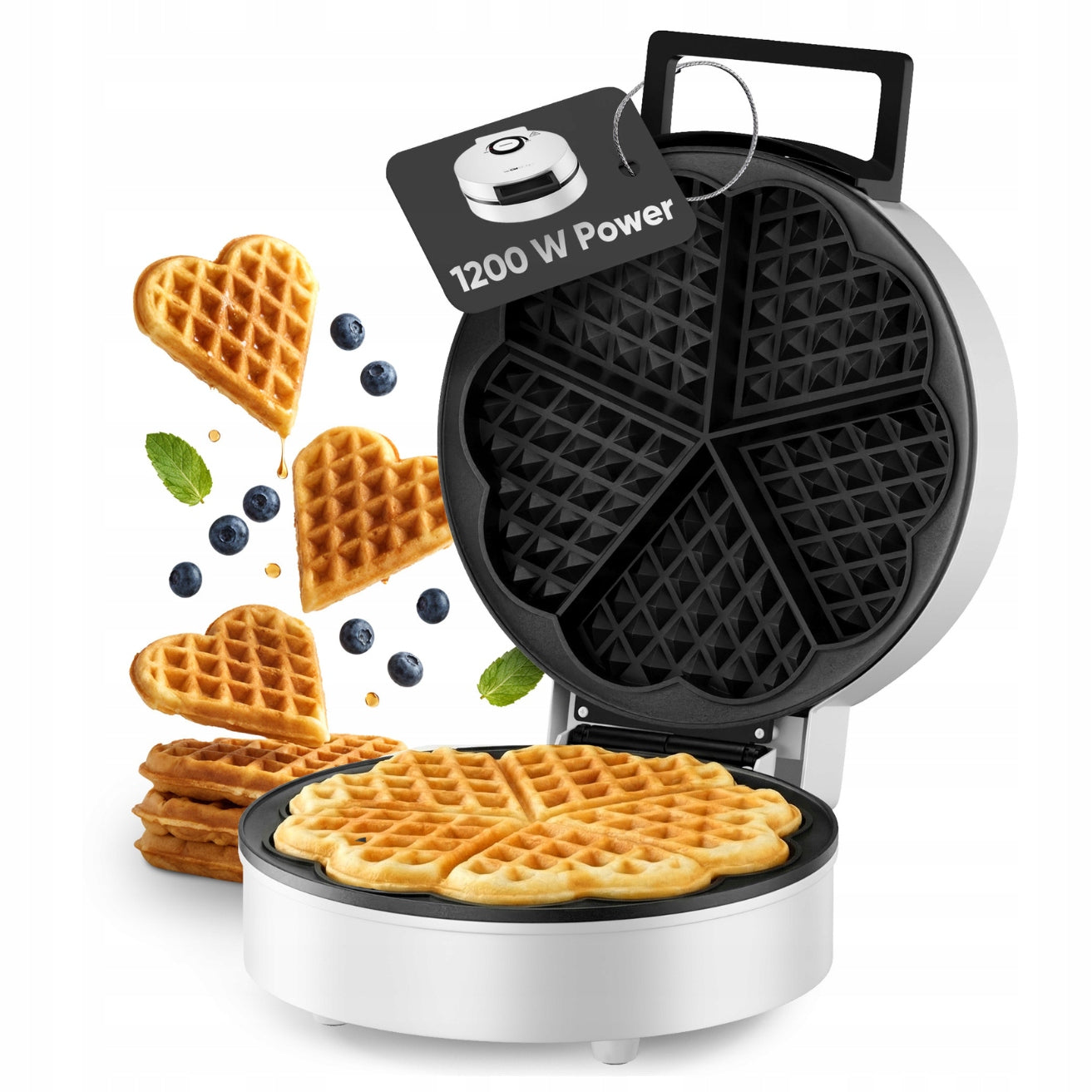 Waffle Iron Clatronic WA 1200W non-stick coating temperature control