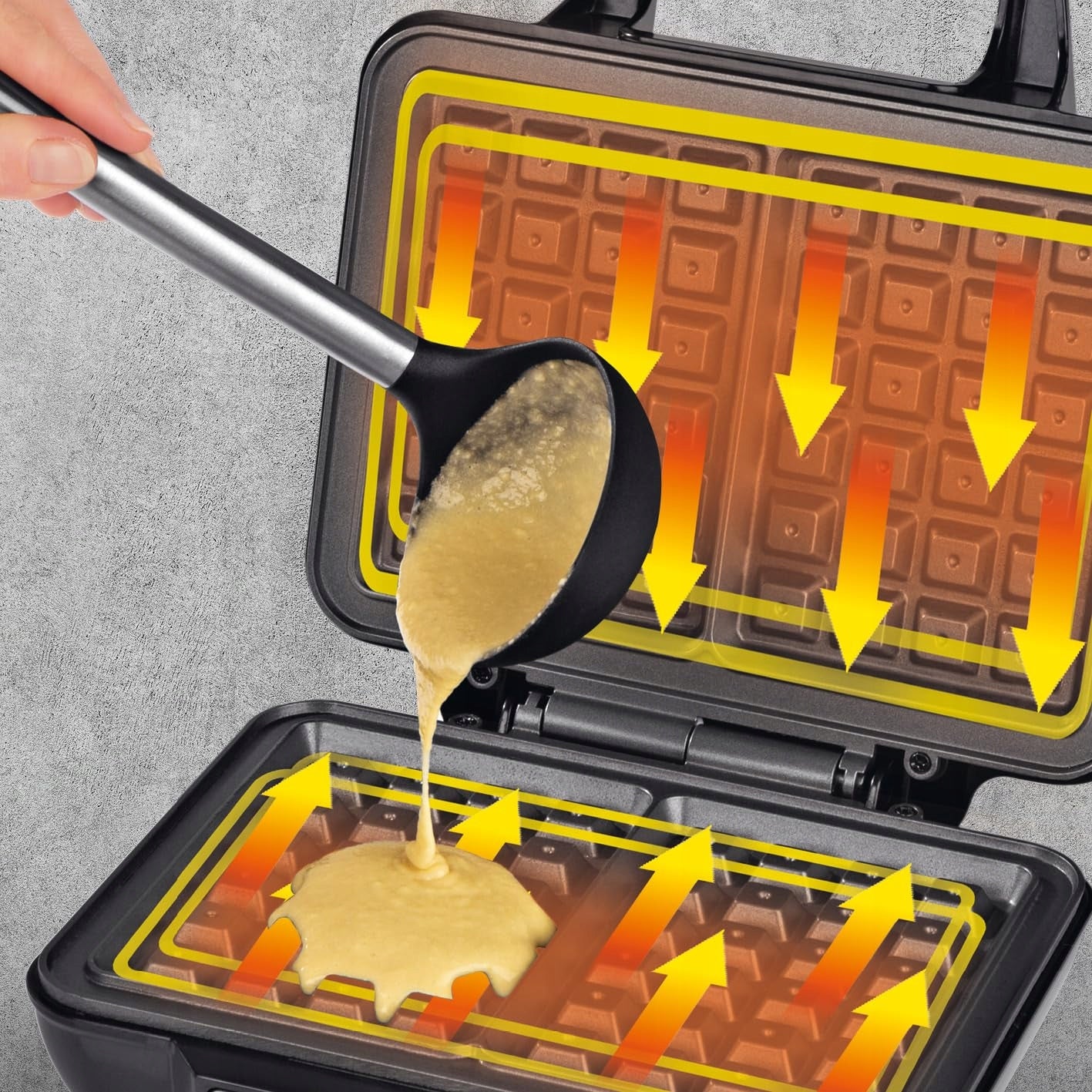 Waffle Iron DS Produkte GmbH 14880 1000 W black Power rating 1000 W