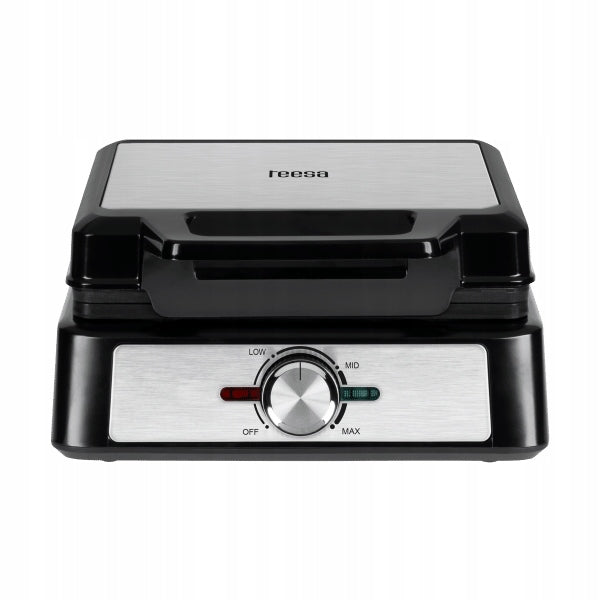 Waffle Iron For 2 Large Crispy Waffles Strong Adjustable Temp 1600W XXL Solid Packaging status original