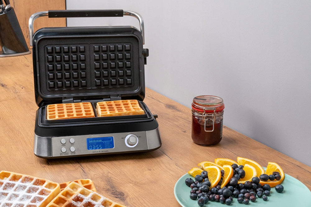 Waffle Iron GÖTZE & JENSEN DW900 1600W LCD Safety heat-resistant handles anti-slip feet