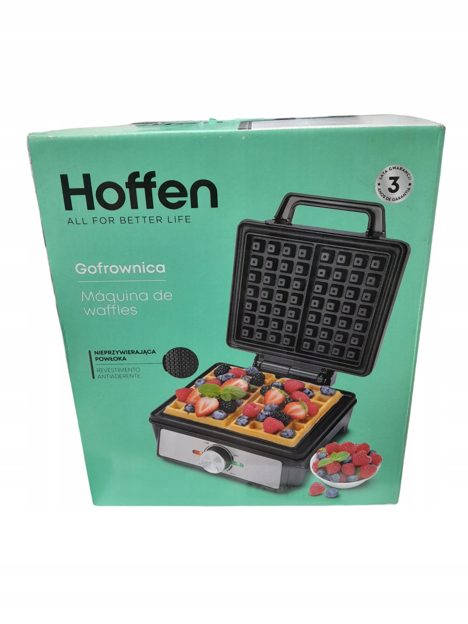 Waffle Iron Hoffen 1600 W silver/grey