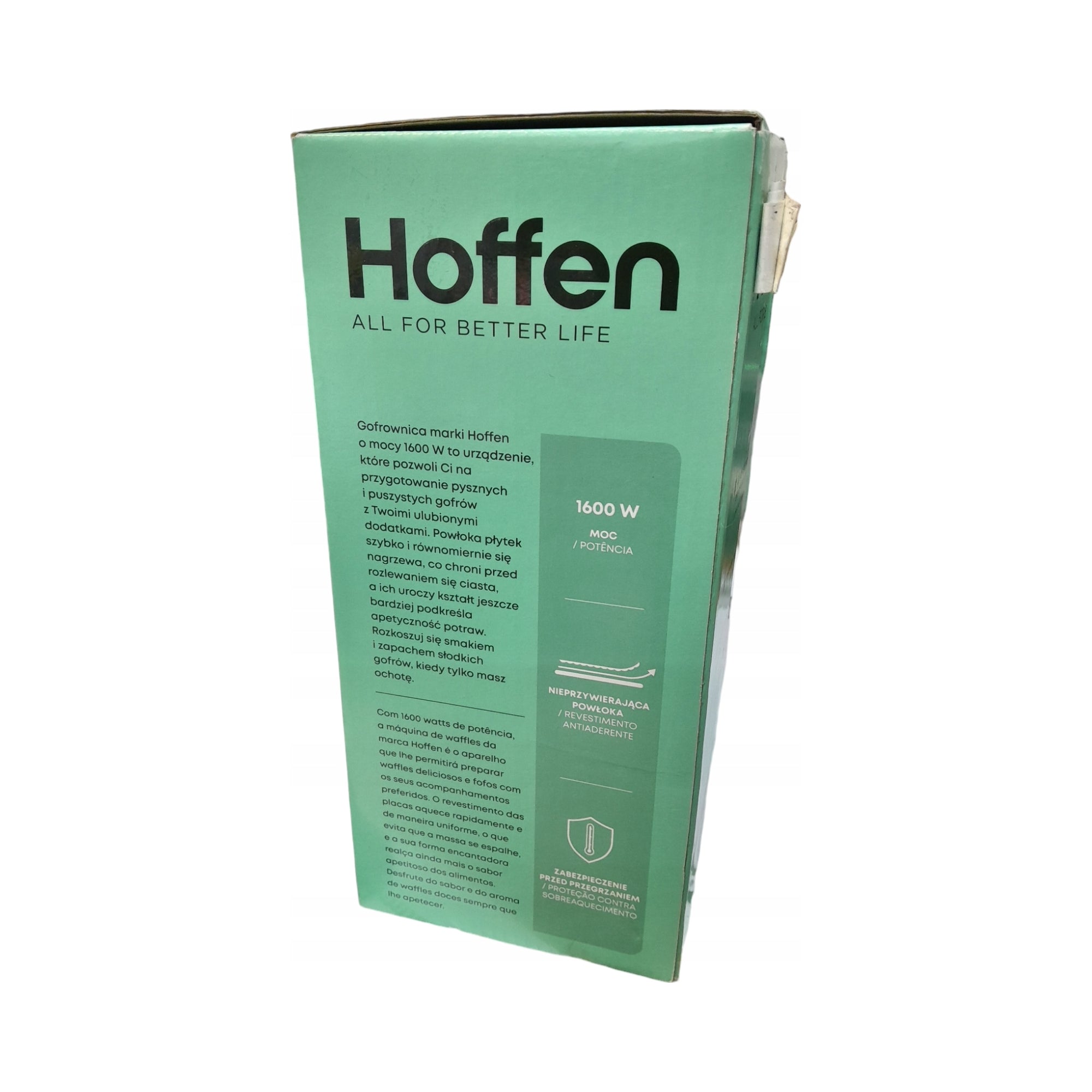 Waffle Iron Hoffen WM-4356 1600 W silver/grey Manufacturer code GOFROWNICA 1600