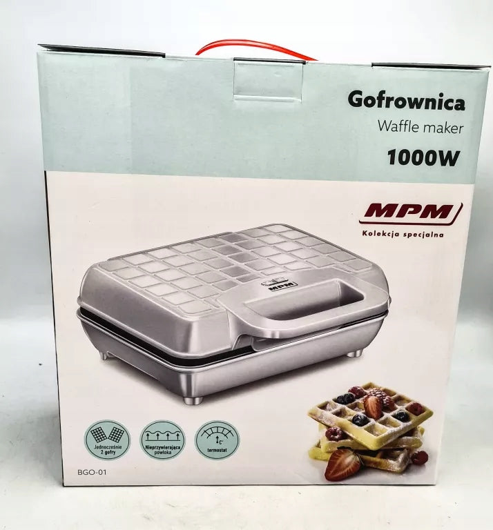 Waffle Iron MPM BGO-01 1000 W silver/grey Manufacturer code MPM BGO-01
