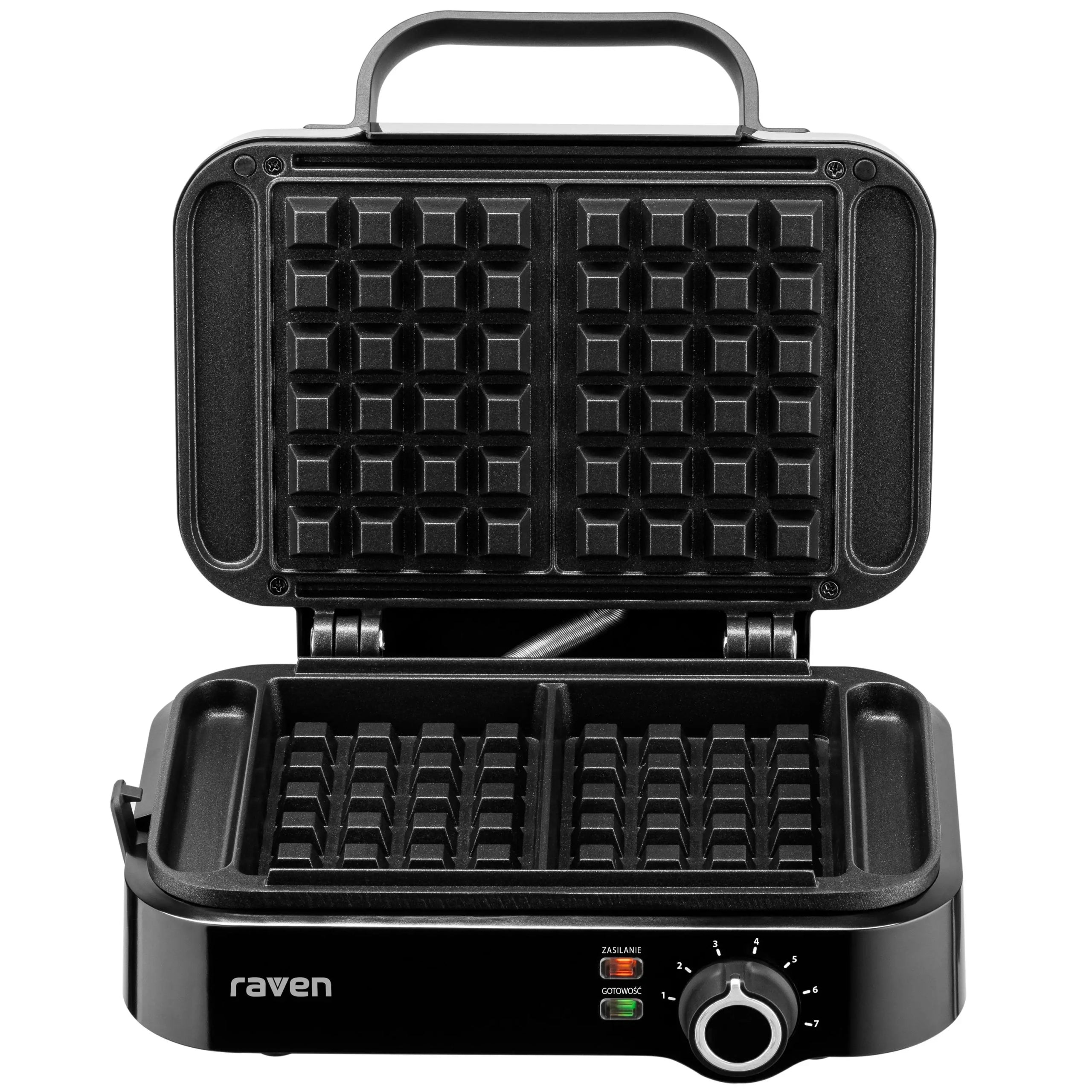 Waffle Iron Raven EG007 1200W 7 Degree Temperature Control 2 Rectangles Packaging status original