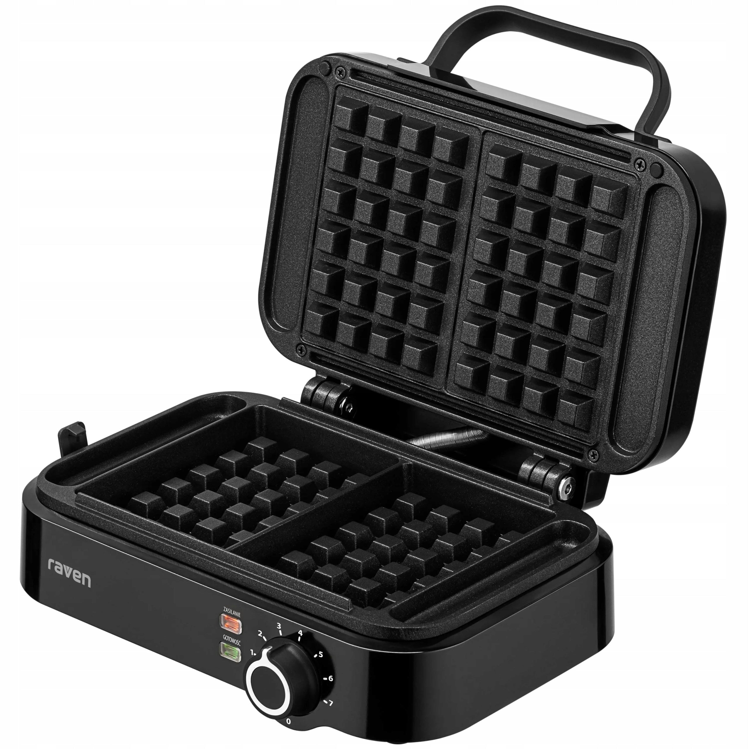 Waffle Iron Raven EG007 1200W 7 Degree Temperature Control 2 Rectangles
