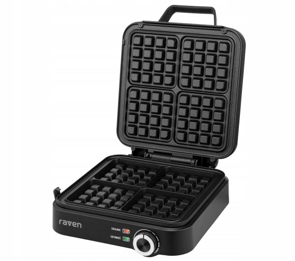 Waffle Iron Raven EG007XL 1500W Temperature Control 4 Waffles Packaging status original