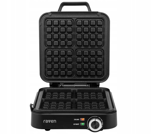 Waffle Iron Raven EG007XL 1500W Temperature Control 4 Waffles Power rating 1500 W