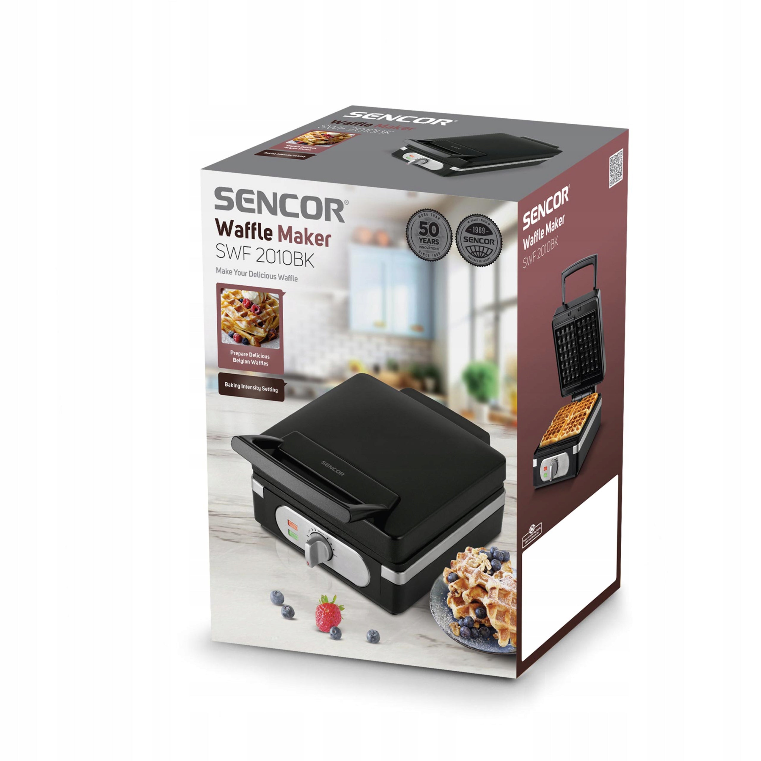 Waffle Iron Sencor SWF 2010BK 2 large waffles strong 1400W temperature control Brand no brand