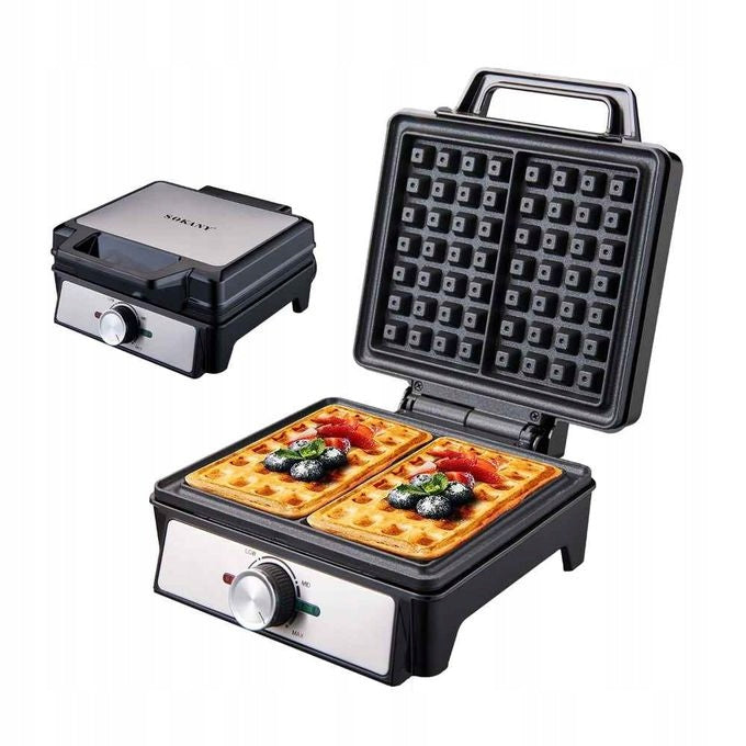 Waffle Iron Sokany SK-08025 1600 W silver - grey WAFFLE MAKER