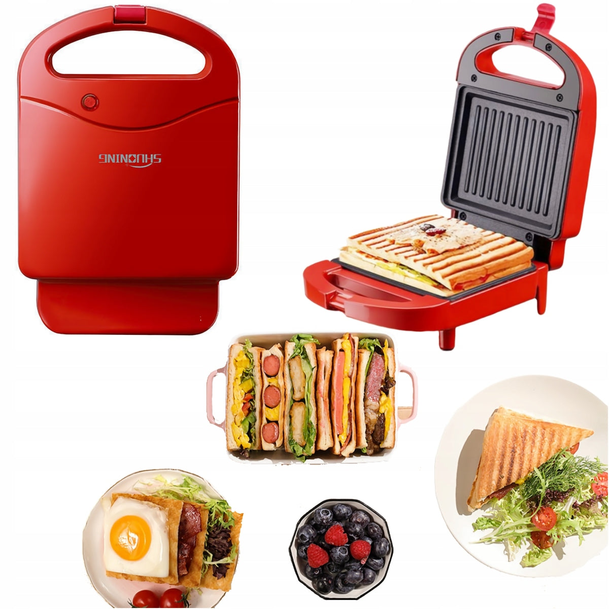 Waffle Iron Strong for Mini Waffles Toaster Power 650W TOASTER GRILL PANINI