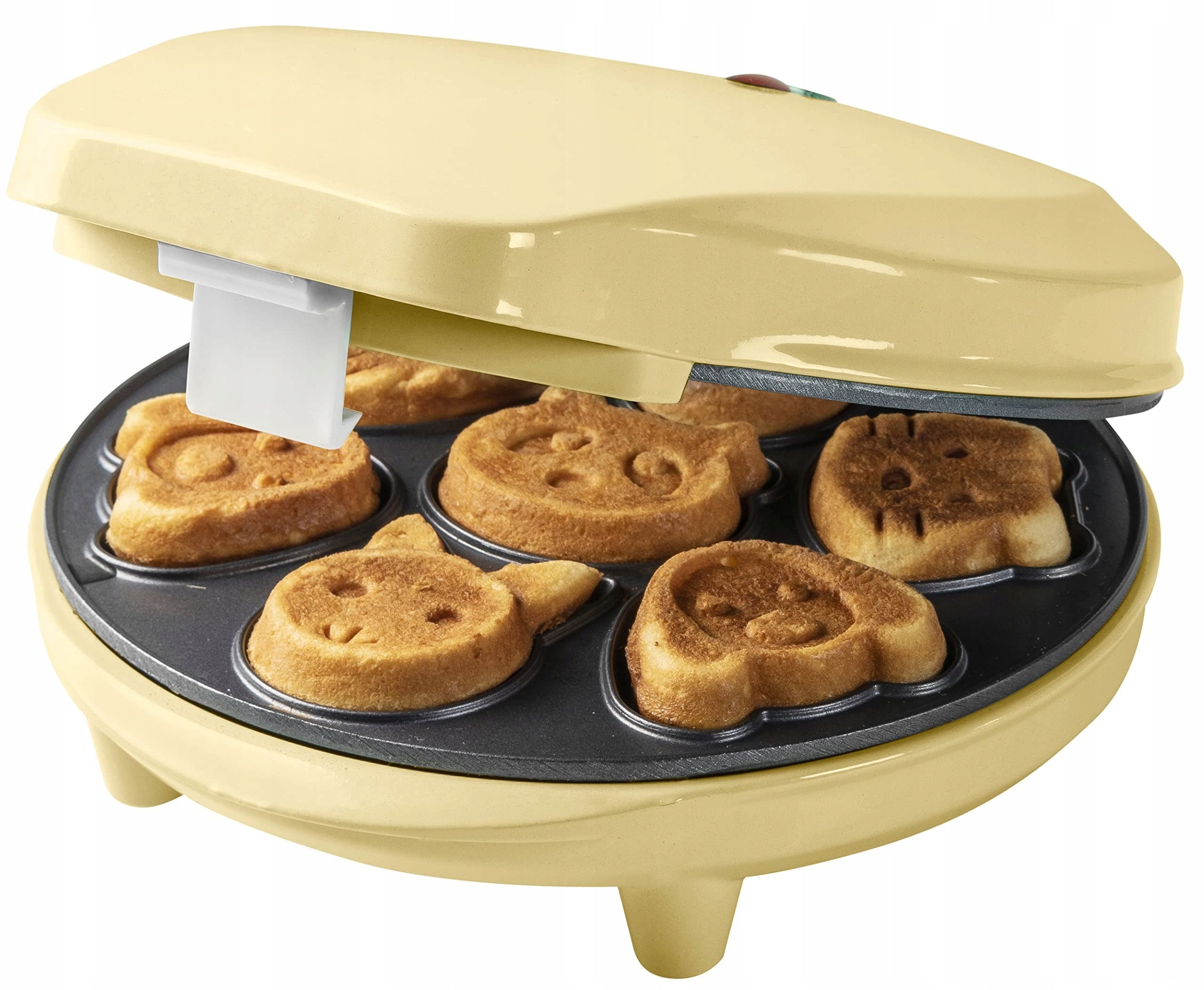Waffle Maker Animal Cookie Baking Device Bestron 700W yellow
