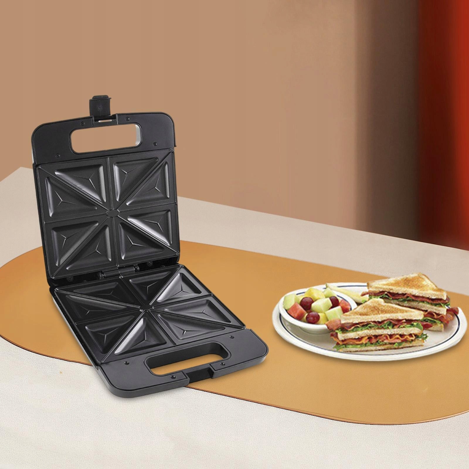 Waffle Maker EU Portable Comfortable Grip Breakfast Maker Easy to Clean