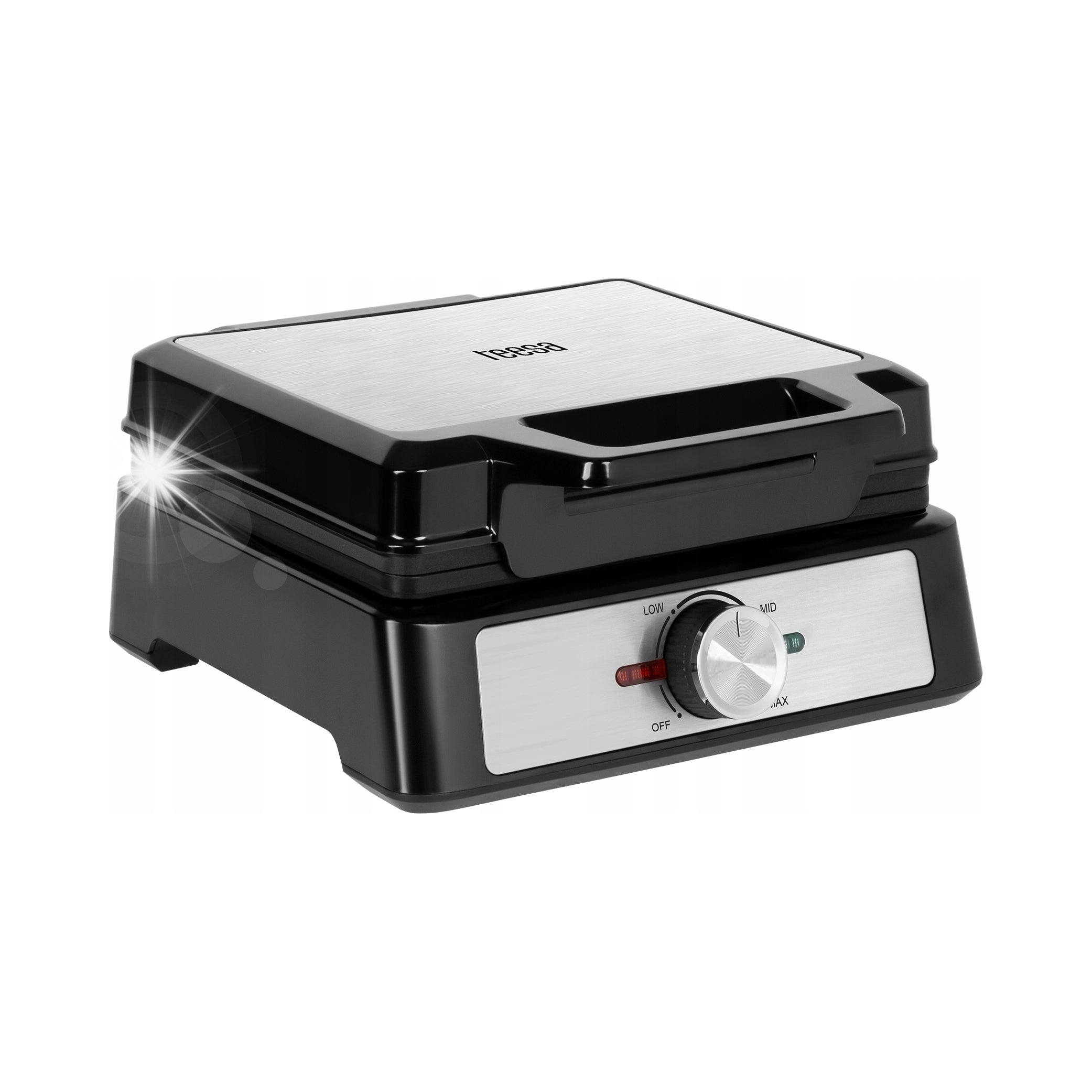 Waffle iron 2 waffles 1600W inox power adjustment Teesa