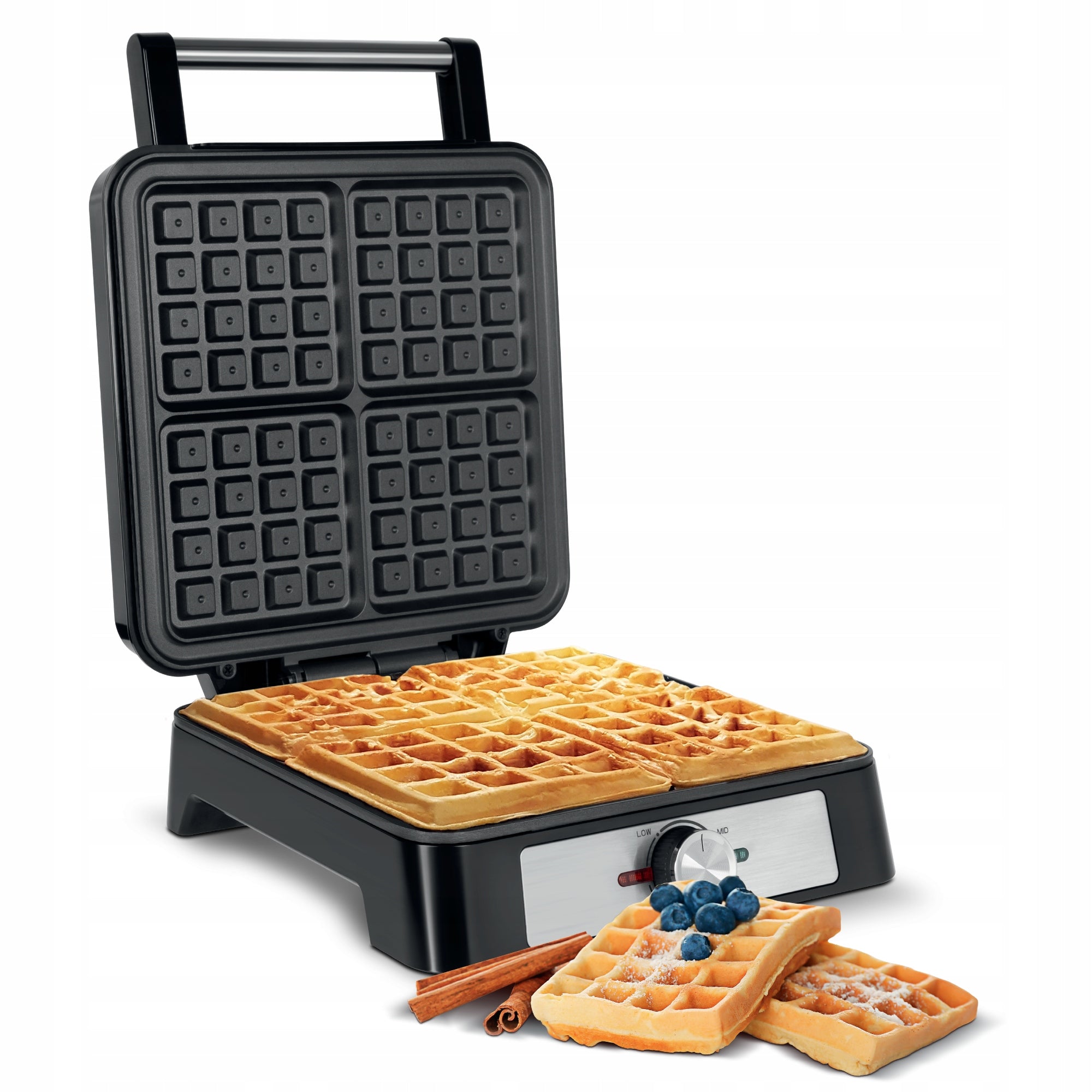 Waffle iron 4 waffles 1600W inox power regulation Teesa