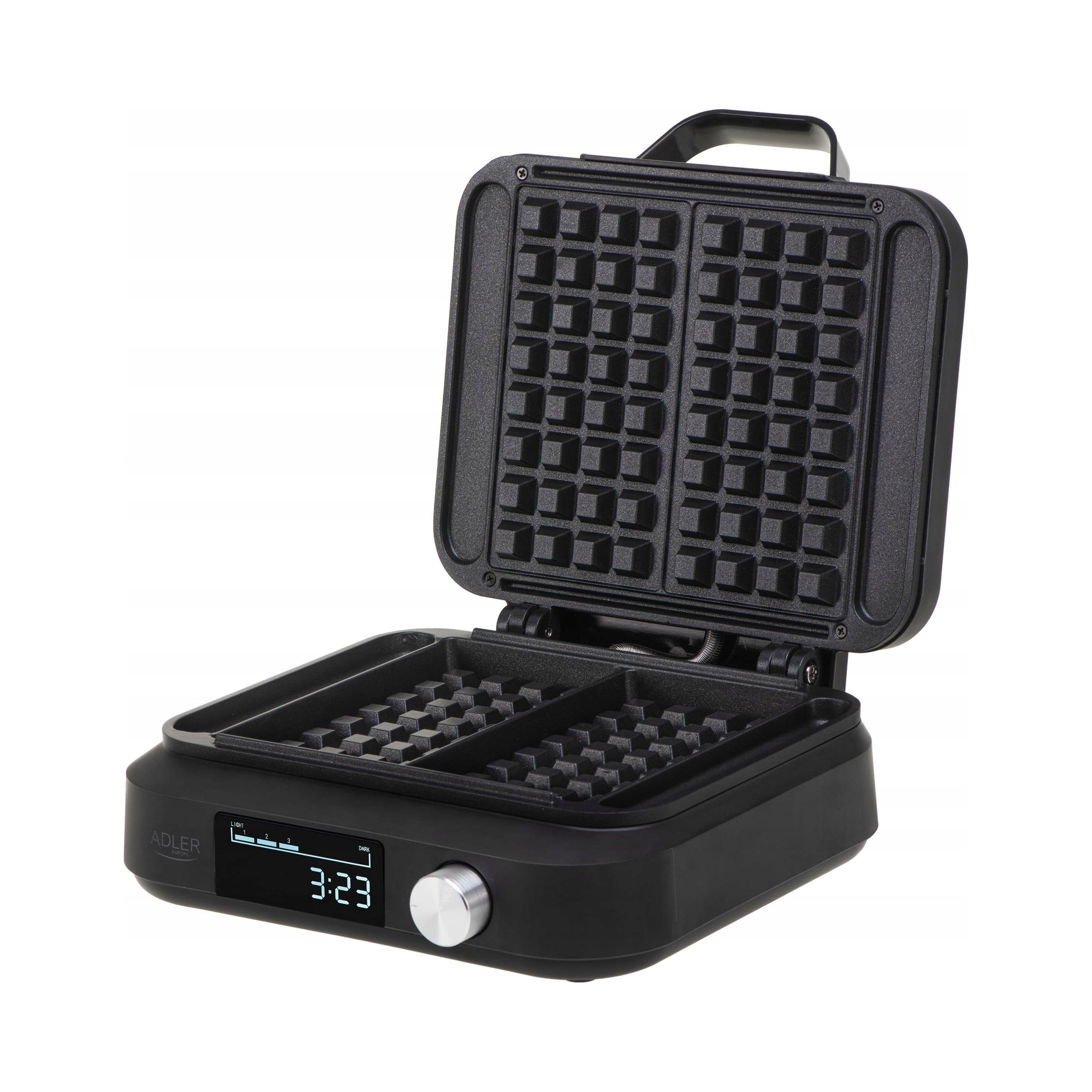 Waffle iron Adler 2200W XXL with temperature control 2200 W black Power rating 2200 W