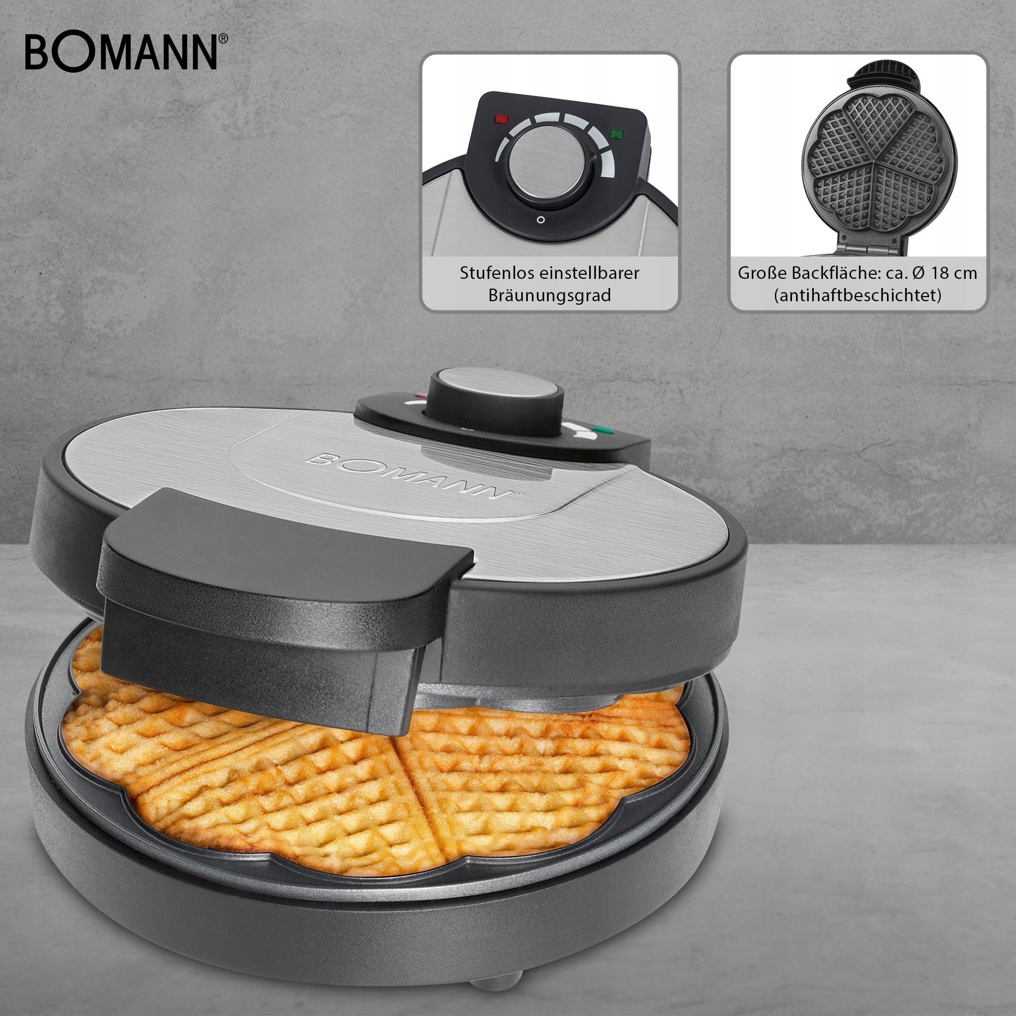 Waffle iron Bomann WA 1365 CB Packaging status original