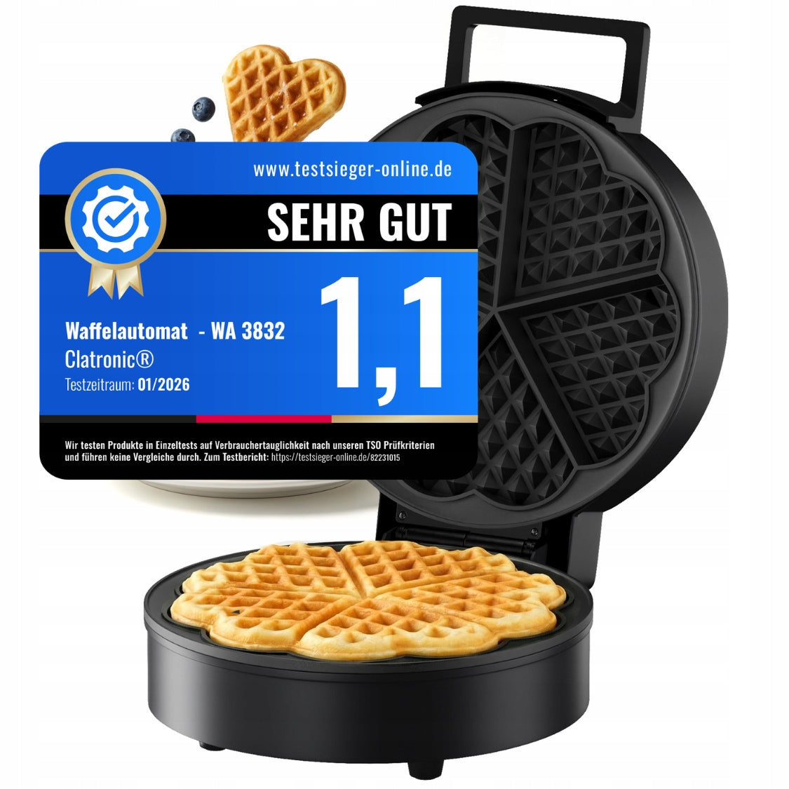 Waffle iron Clatronic WA 264831 (black) Packaging status original