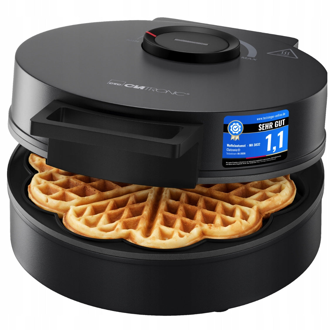 Waffle iron Clatronic WA 264831 (black) Power rating 1200 W