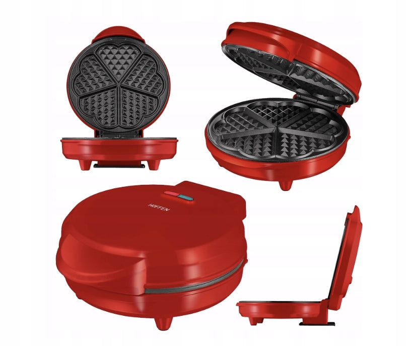 Waffle iron Hoffen 1200 W heart red Manufacturer code ZZ-1517/24/1MPM