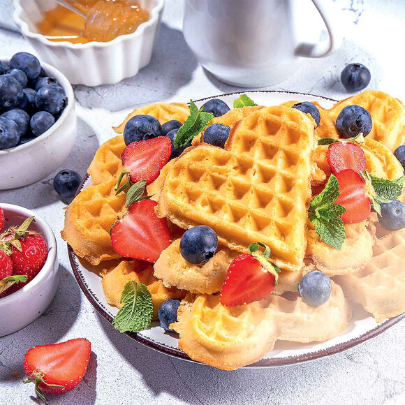 Waffle iron Hoffen WM-1256 1200 W beige Brand Hoffen