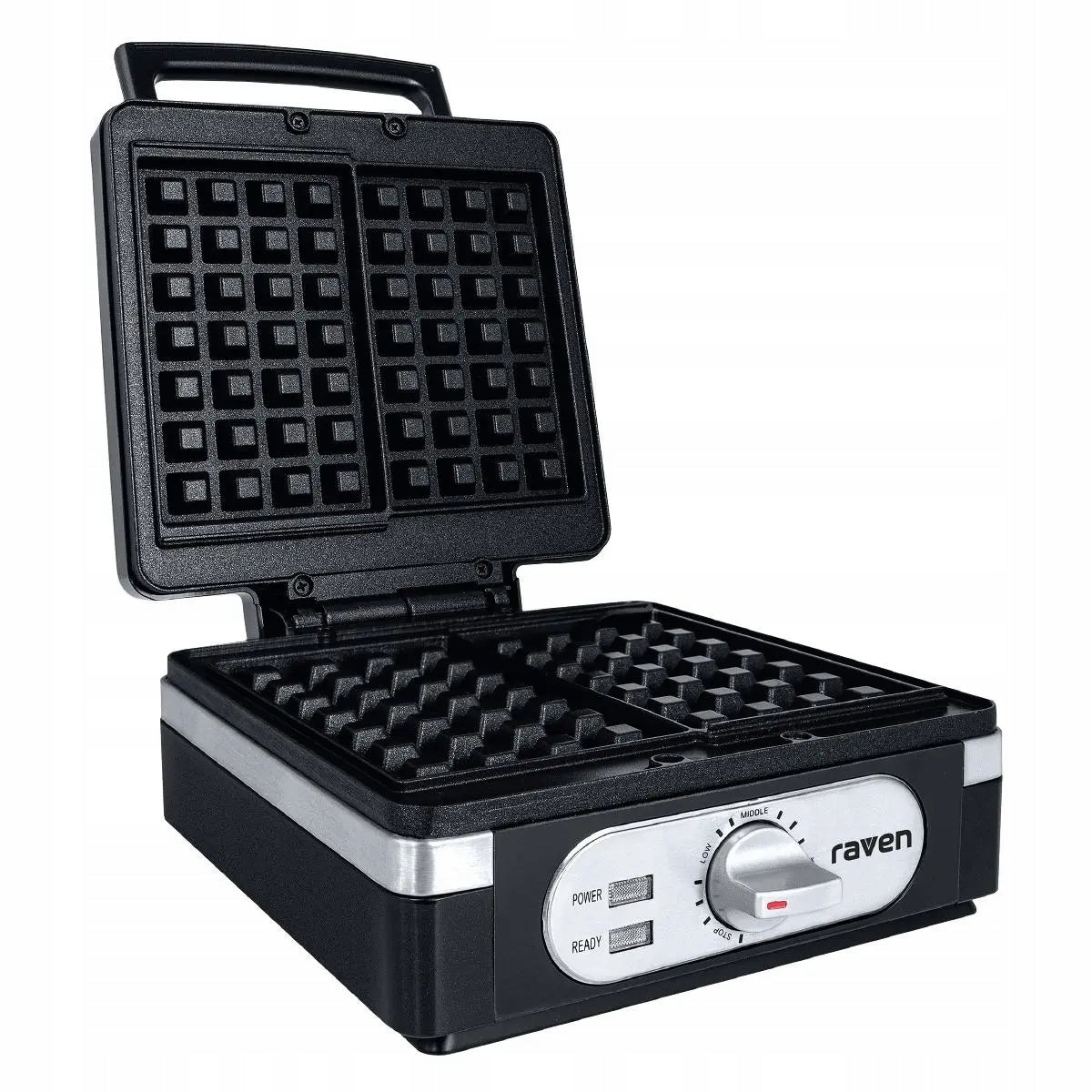 Waffle iron RAVEN EG004BX 1400W 2 rectangular waffles Temperature control Packaging status original
