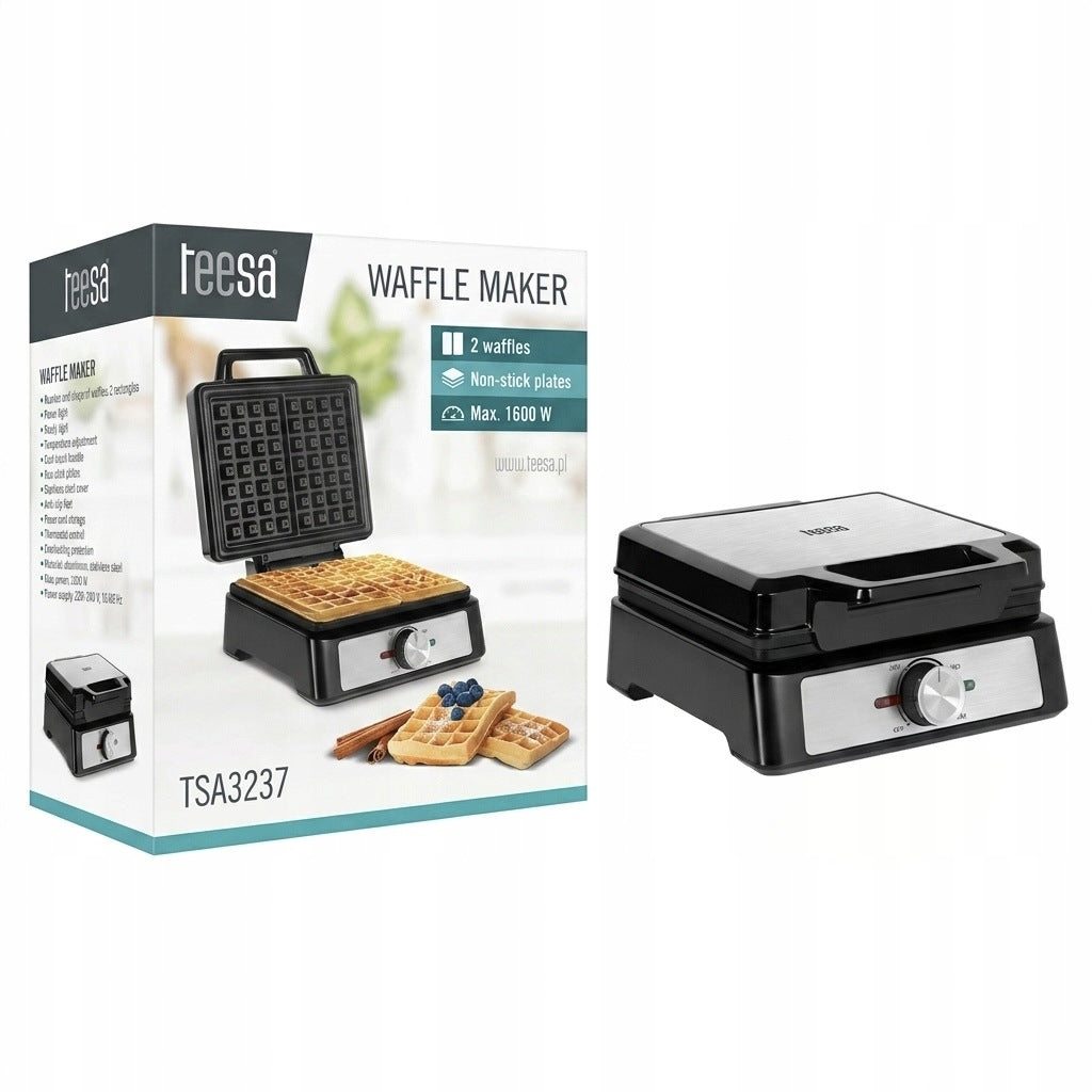 Waffle iron Teesa TSA3237 black inox
