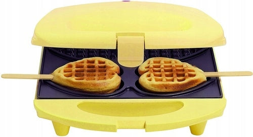 Waffle iron heart shape yellow - Bestron DSW271 Power rating 780 W