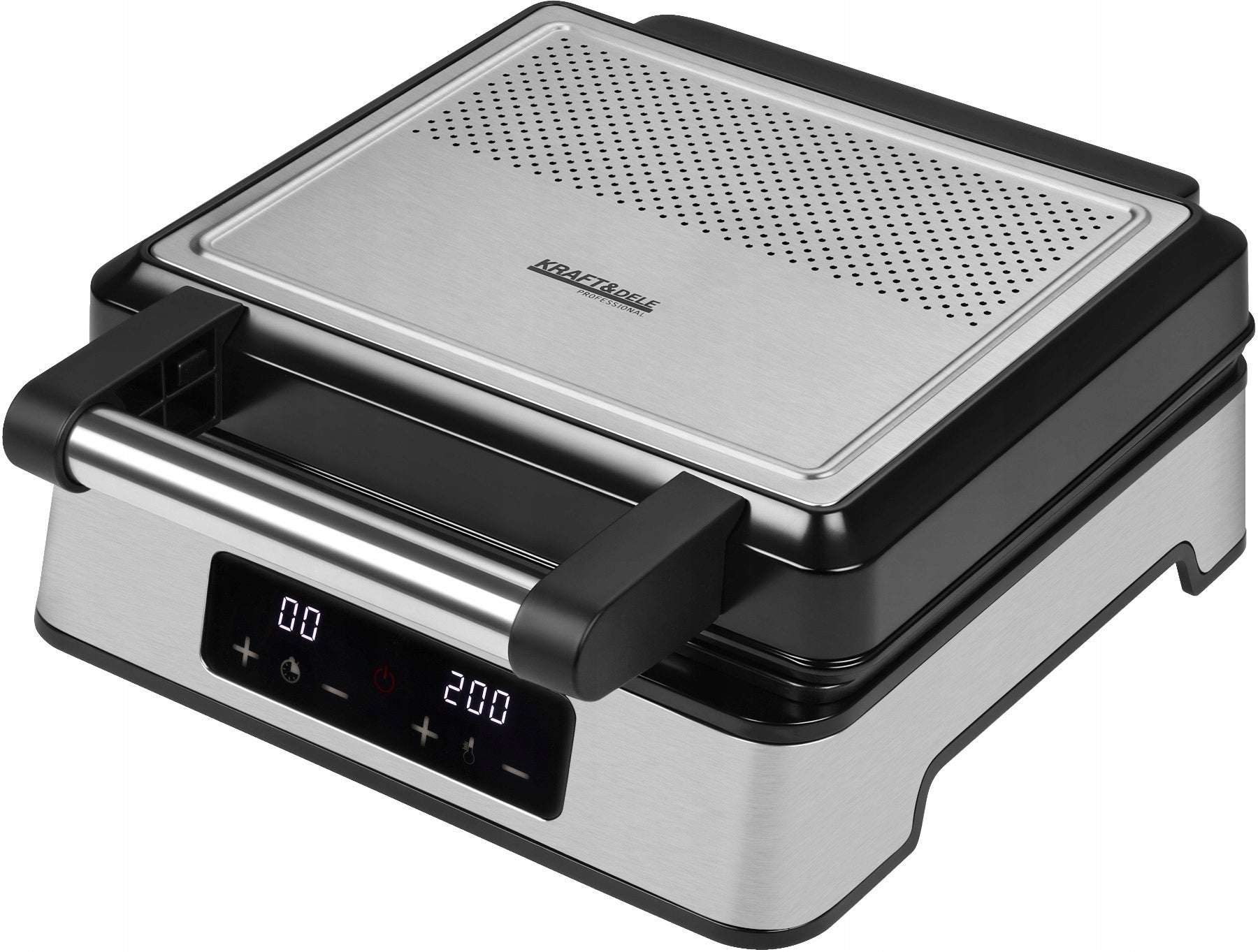 Waffle iron with display and LED adjustment 2200W silver