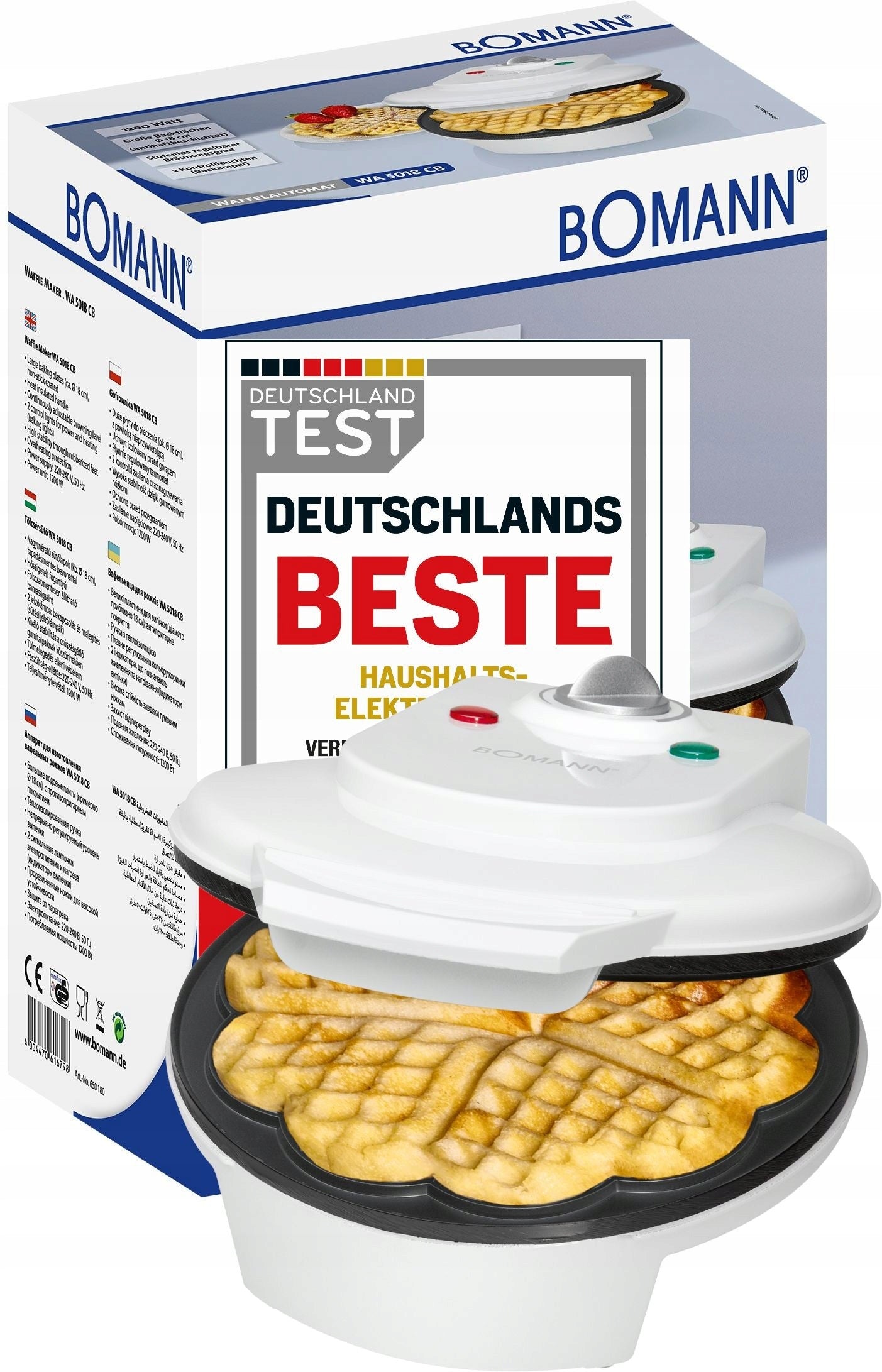 Waffle iron with non-stick coating Bomann WA CB (white)