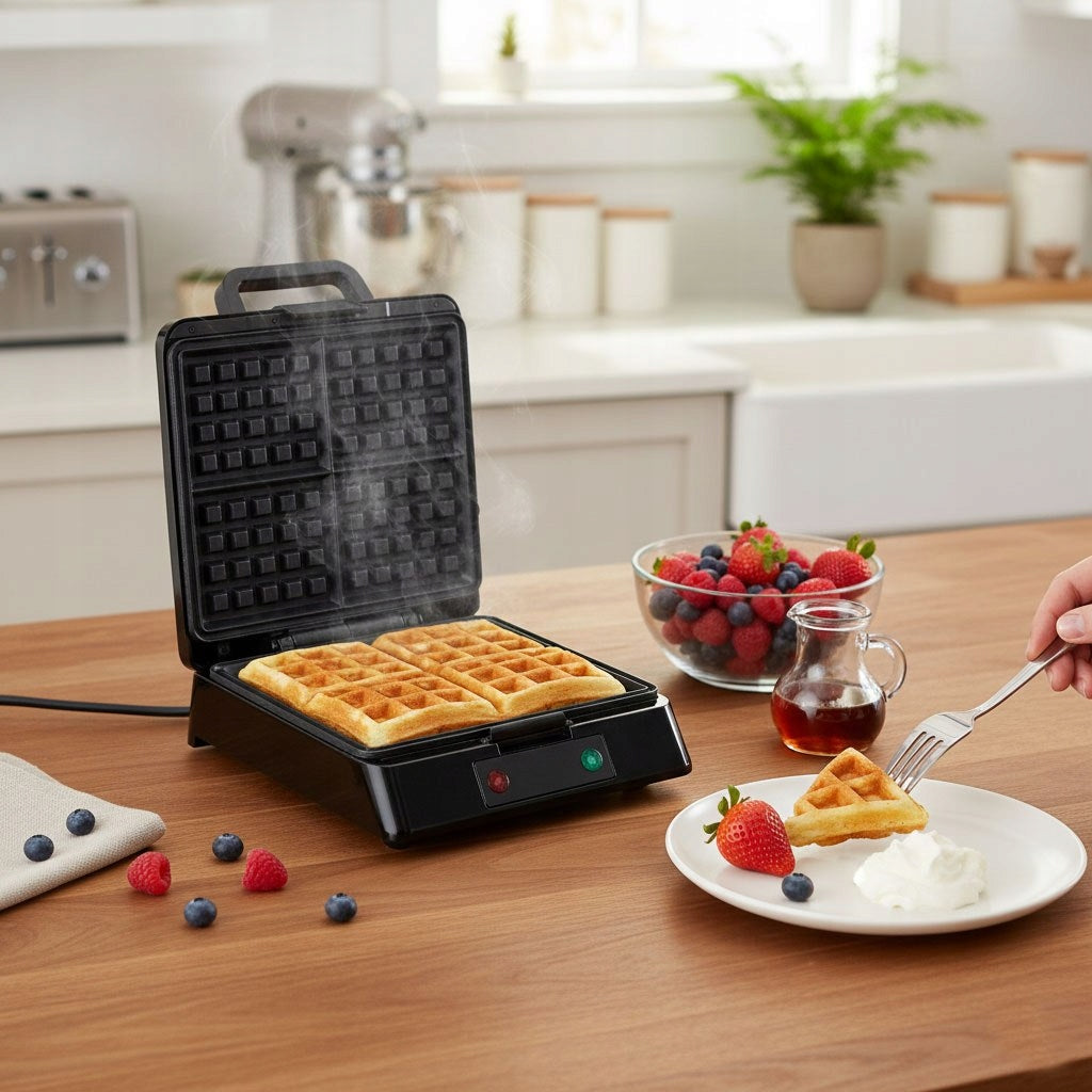 Waffle maker for 4 waffles non-stick coating 1080-1300W KADEN Power rating 1300 W
