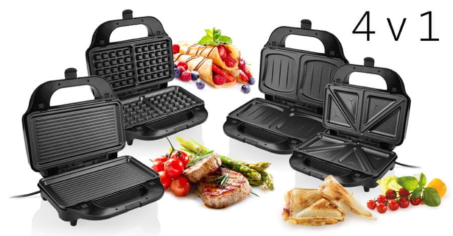 Waffle maker toasted grill 4 tiles ETA Sorento 900W 4in1