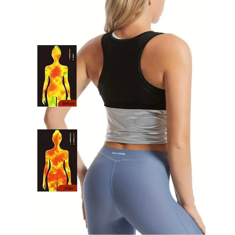Waist-cinching sweat-inducing sports shaping vest, size XL Brand no brand