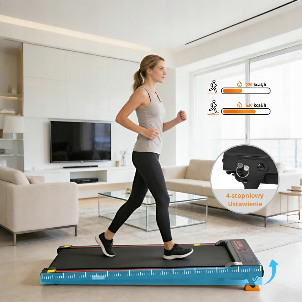 Walking Pad, 1-6 km/h Electric treadmill for home office Maximum user weight 110 kg