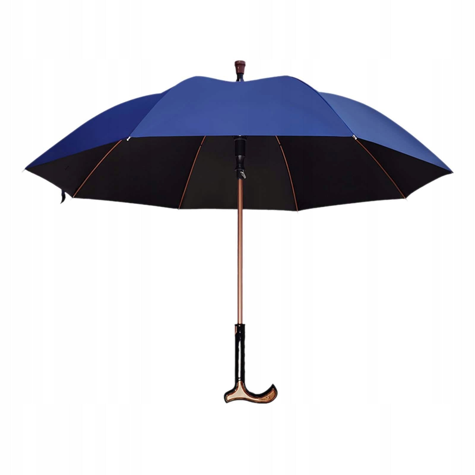Walking Sticks Umbrella Windproof Large Umbrella Windbreak Ribs for Blue Color blue