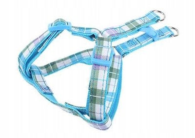 Walking dog harness S adjustable 30-50cm buckle BLUE