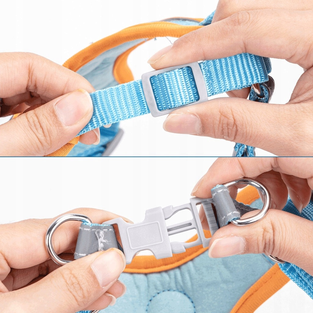 Walking harness for Dog S 41-48 and 47-54 cm Pressure-free soft blue Manufacturer code 8719138199471
