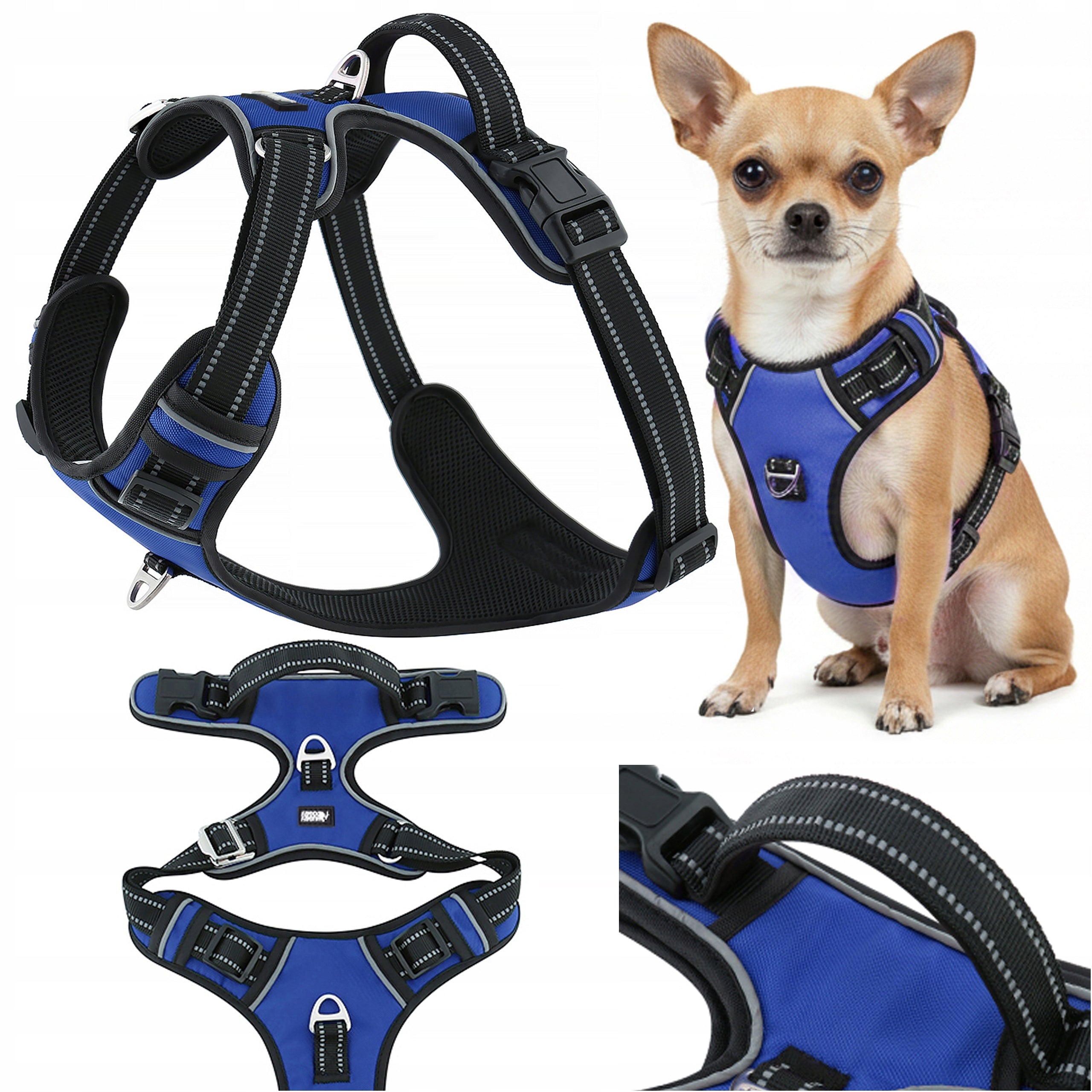 Walking harness for Maltese chihuahua type guard HUGGY DOGGY comfortable XS