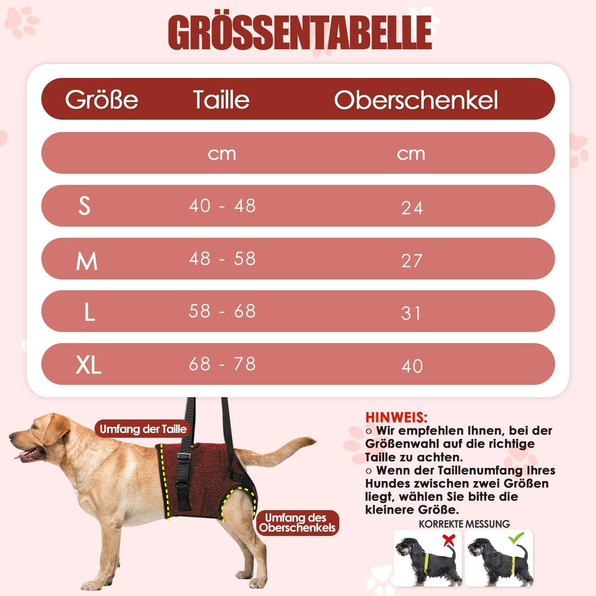 Walking harness with handle grey L Manufacturer code HMFZBD-GRA