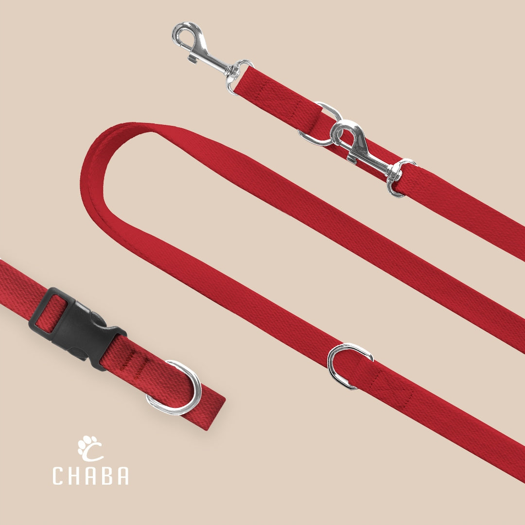Walking leash adjustable cotton NATURE r- XL Brand Chaba
