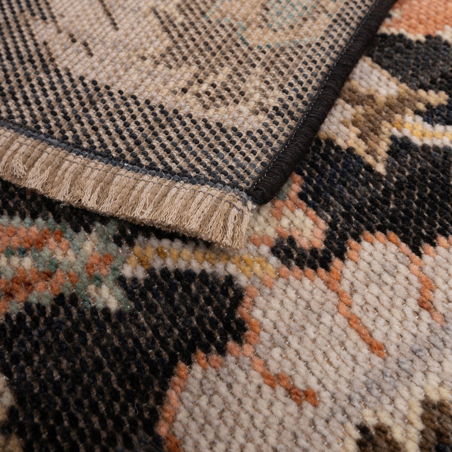 Walkway Wool Rug with Tassels 60x100cm Natural New Zealand Wool Manufacturer code 509404