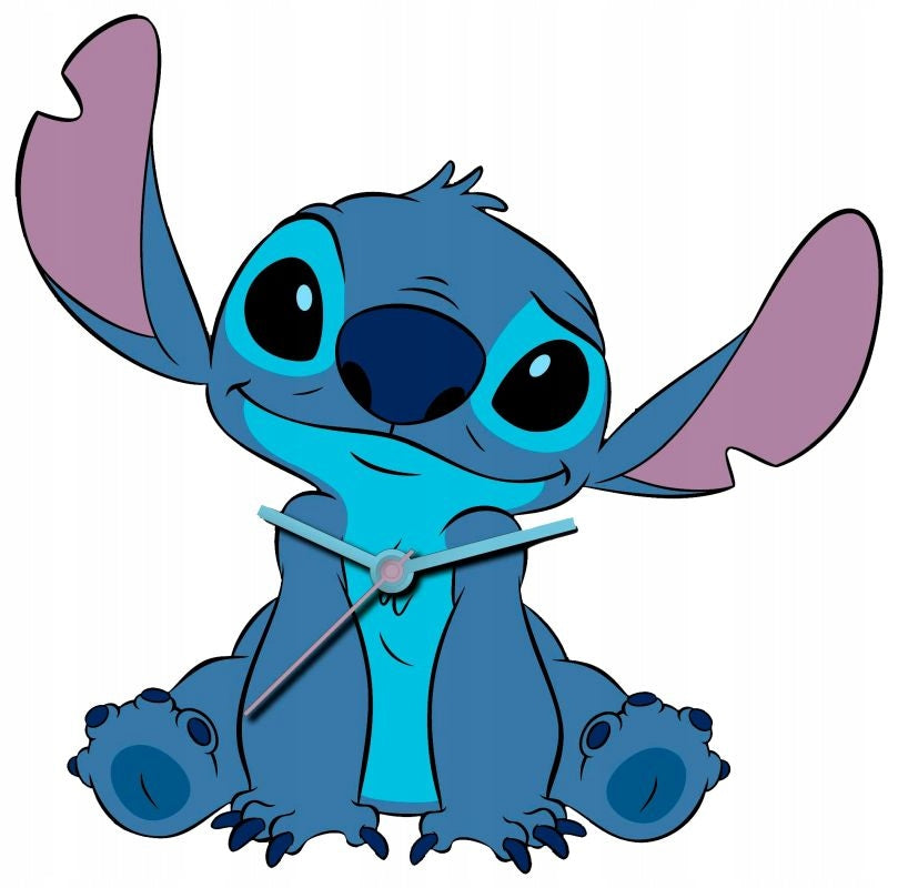 Wall Clock Large XL 50x50cm for Child Children / Lilo and Stitch