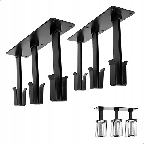 Wall Cup Holder 2 Pack 6 Hooks Removable
