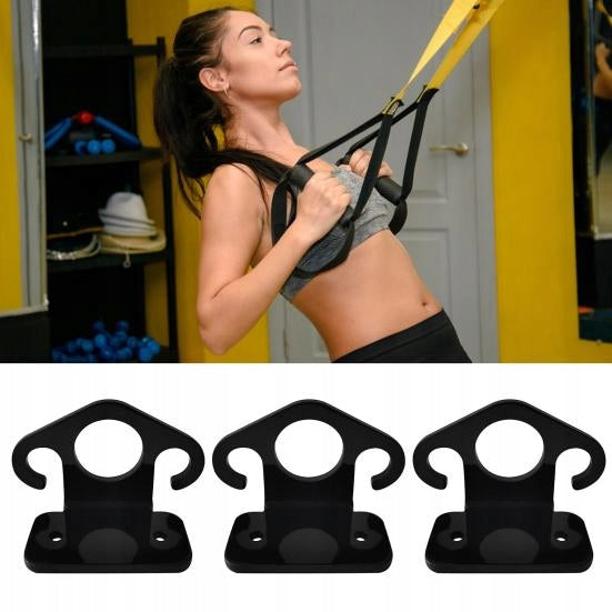 Wall Exercise Anchors 3 Pack Color black