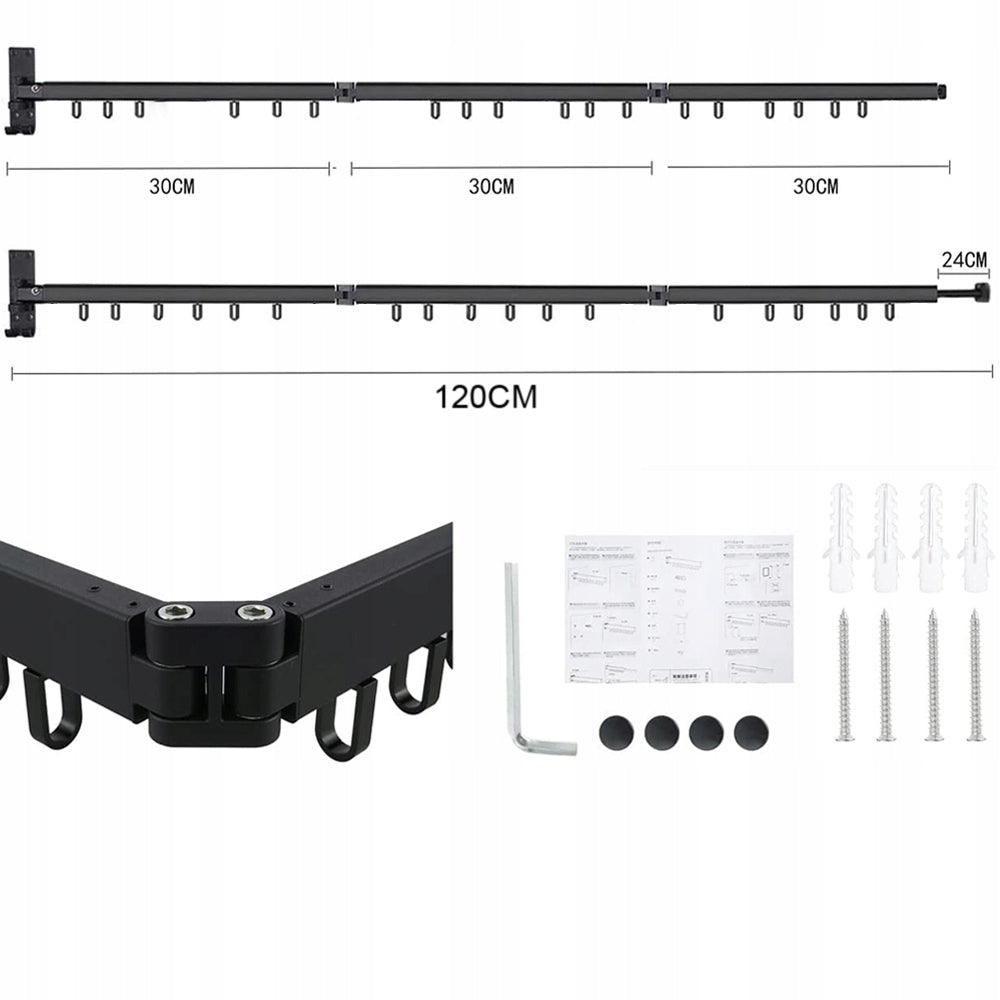Wall Hanger for Clothes with 18 Hooks - Foldable, Patented Design Packaging status original