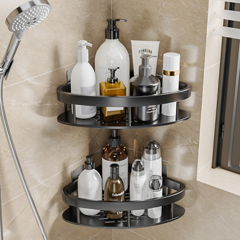 Wall Hanging Shelf Metal Black Bathroom Corner Shower 2 Pcs Manufacturer code 15415