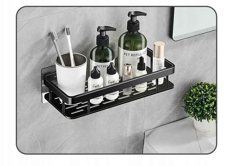Wall Hanging Shelf Metal Black Bathroom Shower 2 Pcs EAN (GTIN) 5903332013661