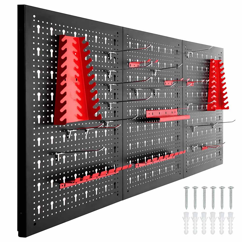 Wall Hanging Wall Organizer for Tools with Hooks and Storage